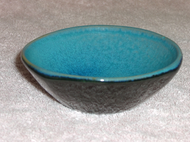 Frankoma #5XS Black and Turquoise bowl